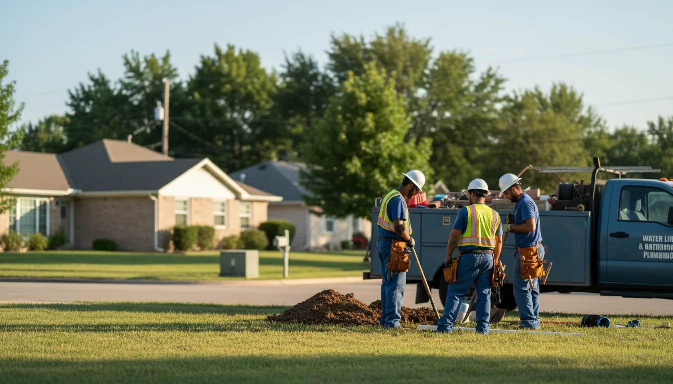 Residential water line and bathroom plumbing service in Smilax, KY